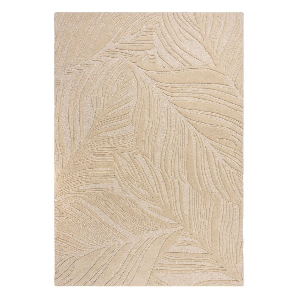 Béžový vlněný koberec Flair Rugs Lino Leaf, 160 x 230 cm - Bonami.cz