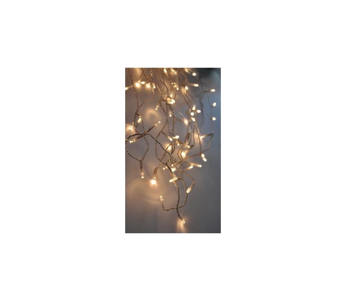  LED vánoční závěs, rampouchy, 120 LED, 3m x 0,7m, přívod 6m, venkovní, teplé bílé světlo  1V40-WW-1 -  Svět-svítidel.cz