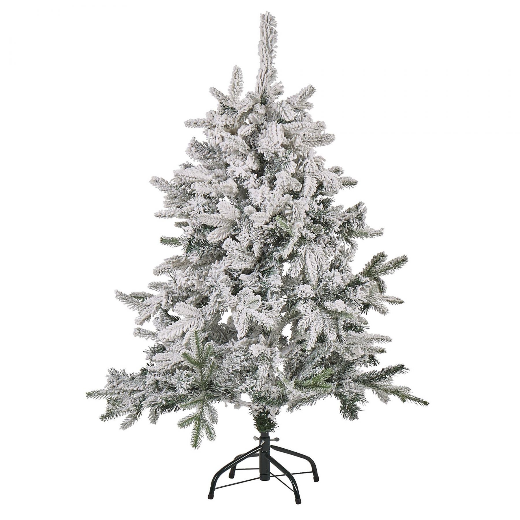 Zasněžený vánoční stromeček 120 cm bílý TOMICHI - Beliani.cz
