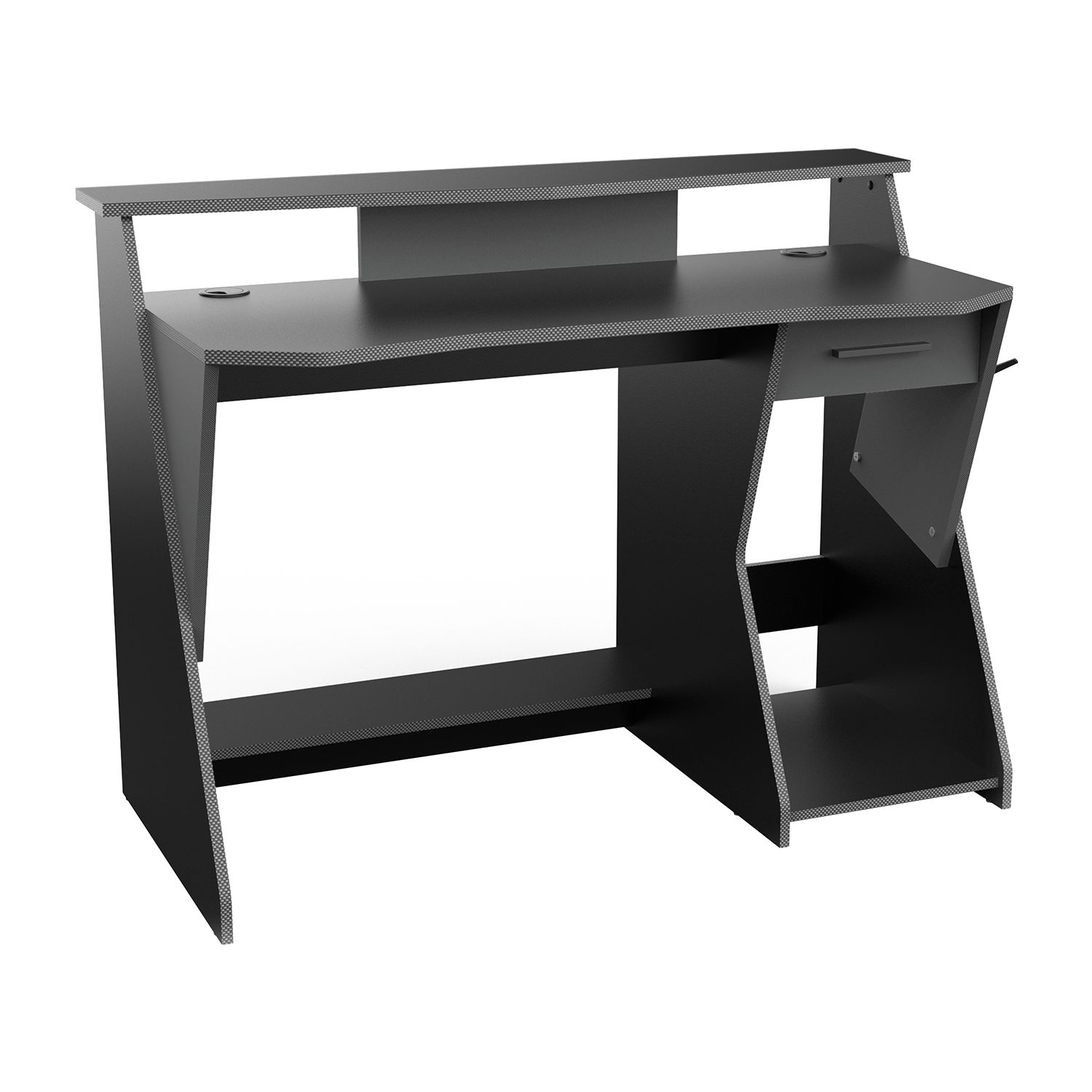 PC stůl SKIN šedý/černý - IDEA nábytek