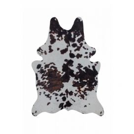 Flair Rugs Kusový koberec Faux Animal Cow Print bílá, černá 155x190 tvar kožešiny ATAN Nábytek