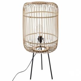 Atmosphera Stojací lampa s prolamovaným stínítkem, bambus, 74 cm