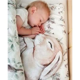 Babysteps Roztomilý dětský dekorační polštářek KRÁLÍČEK Rozměr: Velký 56 x 38 cm