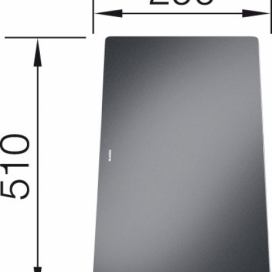 Blanco Krájecí deska STATURA sklo černá 51 x 29 cm