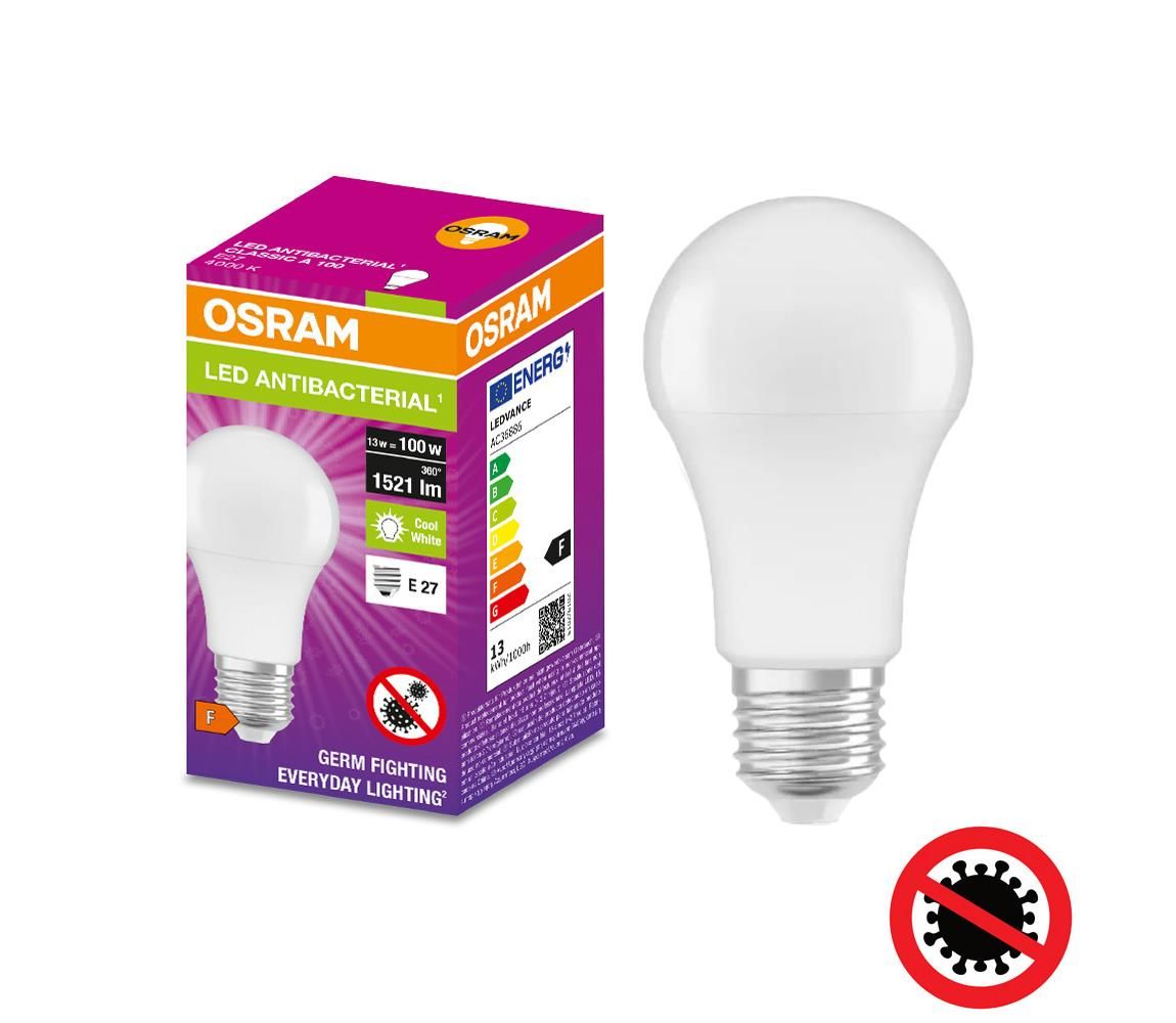Osram LED Antibakteriální žárovka A100 E27/13W/230V 4000K - Osram  -  Svět-svítidel.cz