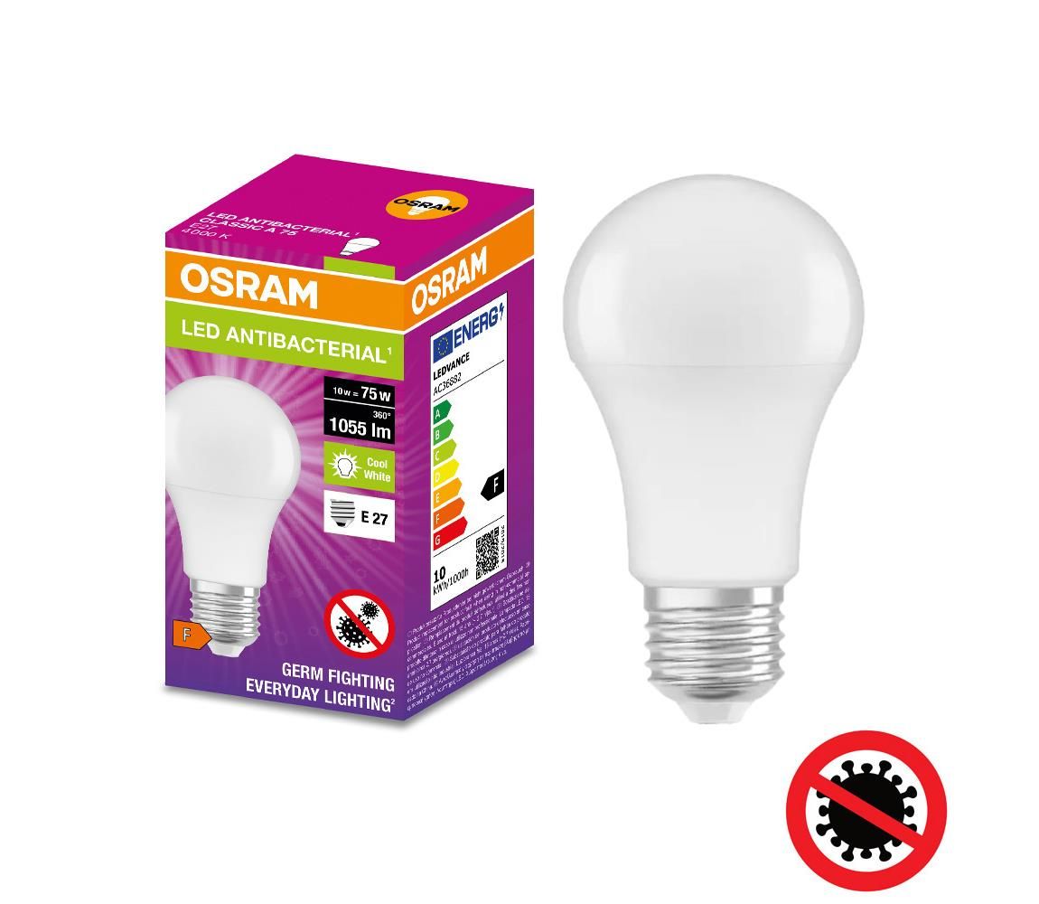 Osram LED Antibakteriální žárovka A75 E27/10W/230V 4000K - Osram  -  Svět-svítidel.cz