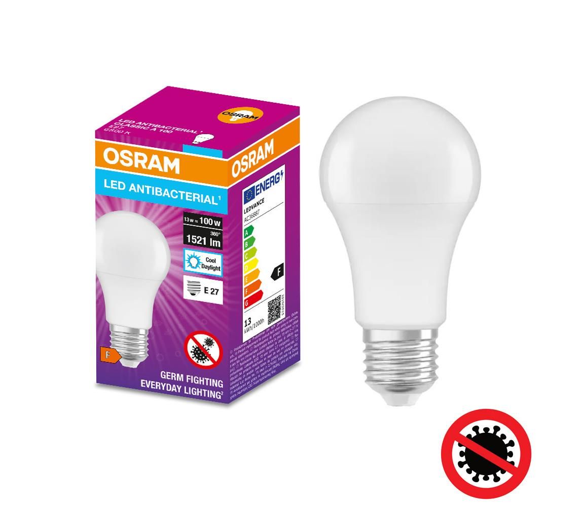 Osram LED Antibakteriální žárovka A100 E27/13W/230V 6500K - Osram  -  Svět-svítidel.cz