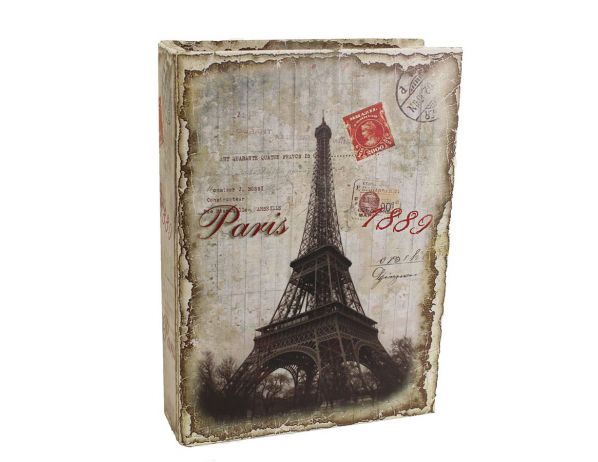 Dřevěná kniha Paris, velká D0993/V - FORLIVING