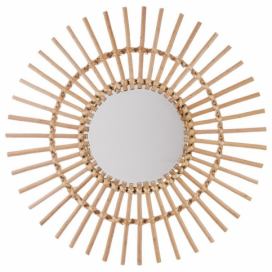 Atmosphera Dekorativní zrcadlo v ratanovém rámu SUN, 58 cm