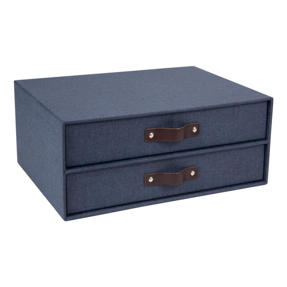 Tmavě modrý 2patrový organizér Bigso Box of Sweden Birger, 33 x 25,5 cm - Bonami.cz