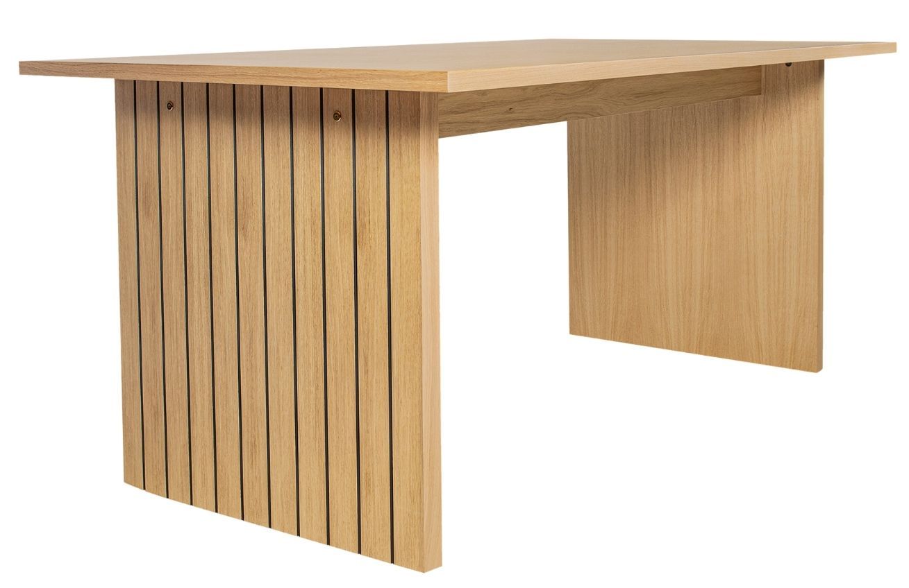 Dubový jídelní stůl Woodman Stripe 160x90 cm - Designovynabytek.cz
