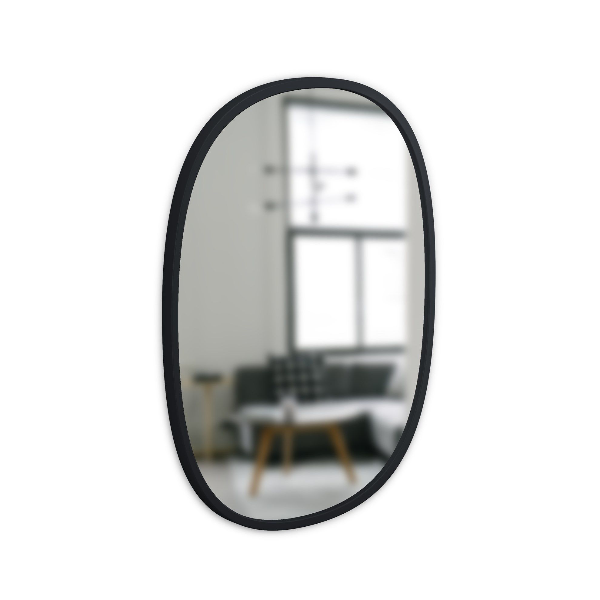 Zrcadlo HUB oválné 45x60 cm černé - Therese.cz