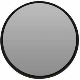 Home Styling Collection Černé kulaté zrcadlo MINIMAL, 50 cm