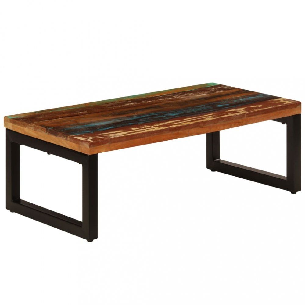 Konferenční stolek masivní dřevo / kov Dekorhome Mangovník / černá - DEKORHOME.CZ