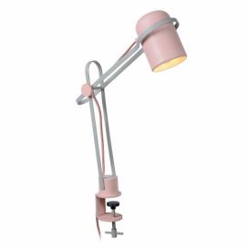 Lucide Lucide 05535/01/66 - Dětská stolní lampa s klipem BASTIN 1xE14/25W/230V růžová 