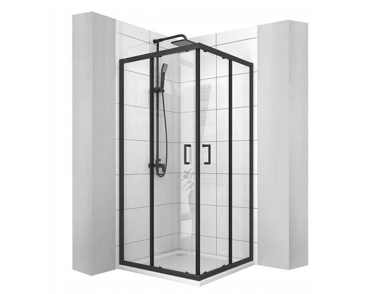 CALANI - Sprchový kout VITO 90*90 černá CAL-K6003 - Hezká koupelna s.r.o.