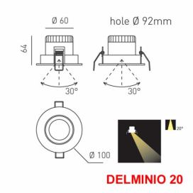 Podhledové svítidlo LED DELMINIO 20 - E750600732 - Axo Light