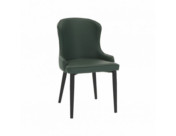 Jídelní židle, zelená/černá, SIRENA - FORLIVING