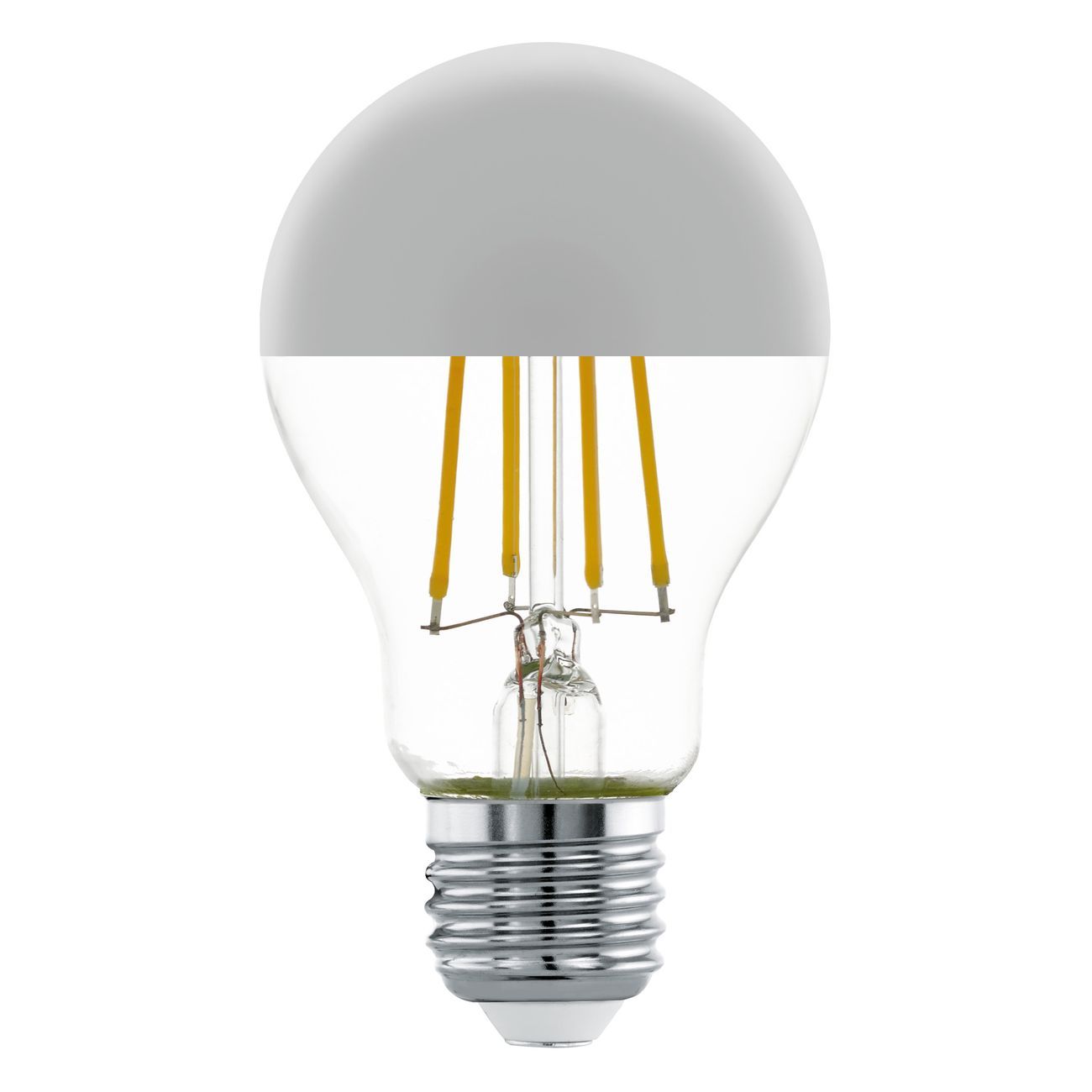 LED žárovka E27 A60 čirá se stříbrným vrchlíkem LM_LED_E27 - 11834 - Eglo - A-LIGHT s.r.o.
