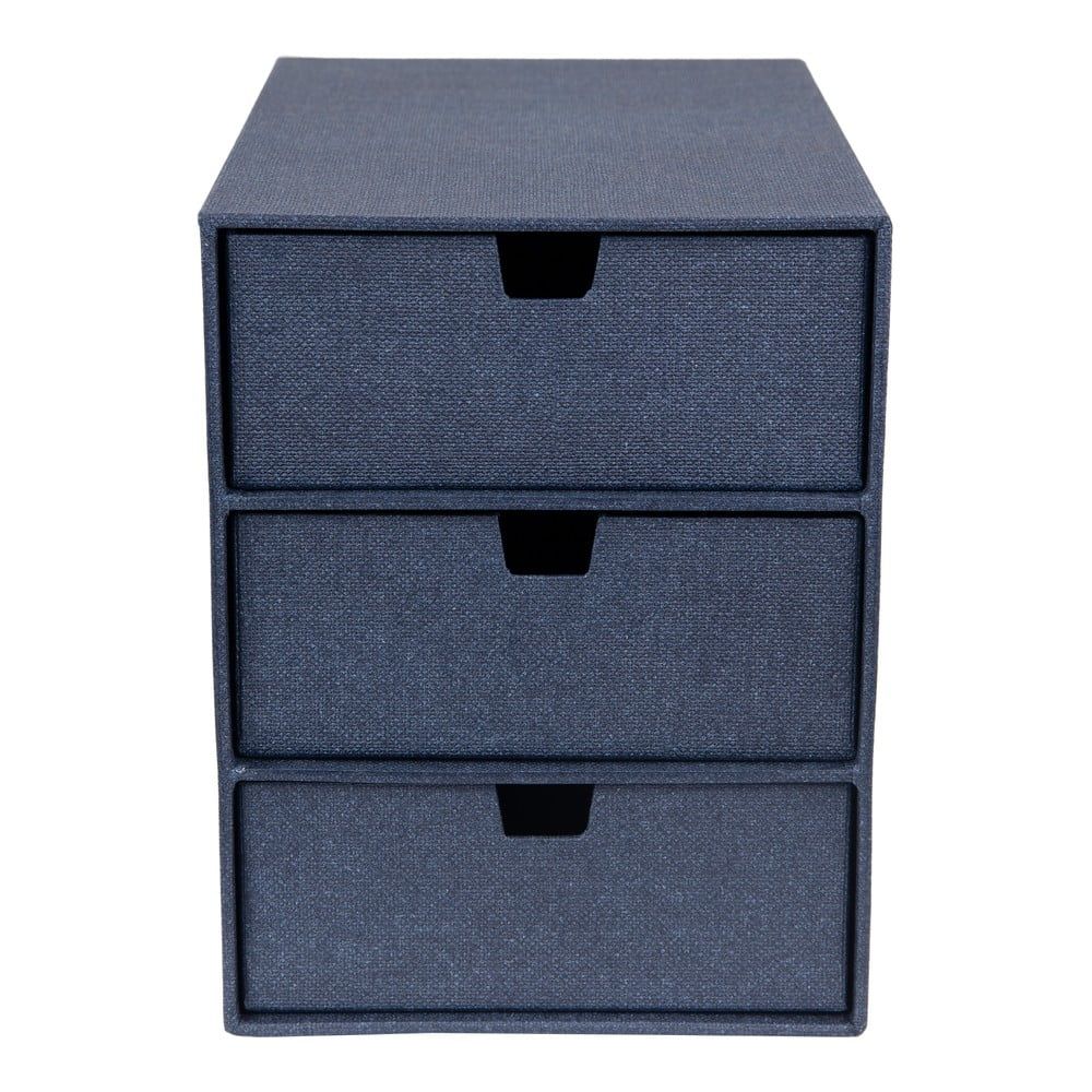 Modrý zásuvkový box se 3 šuplíky Bigso Box of Sweden Ingrid - Bonami.cz