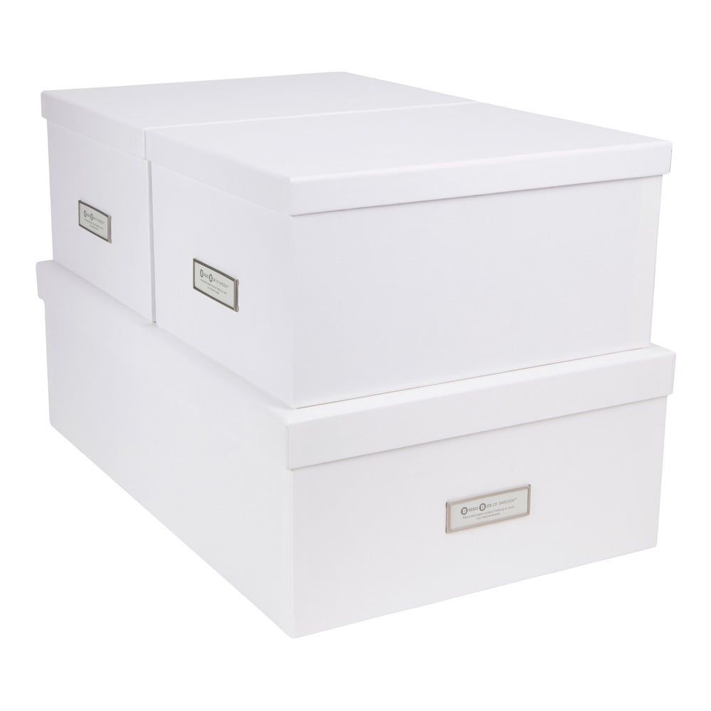 Sada 3 bílých úložných krabic Bigso Box of Sweden Inge - Bonami.cz