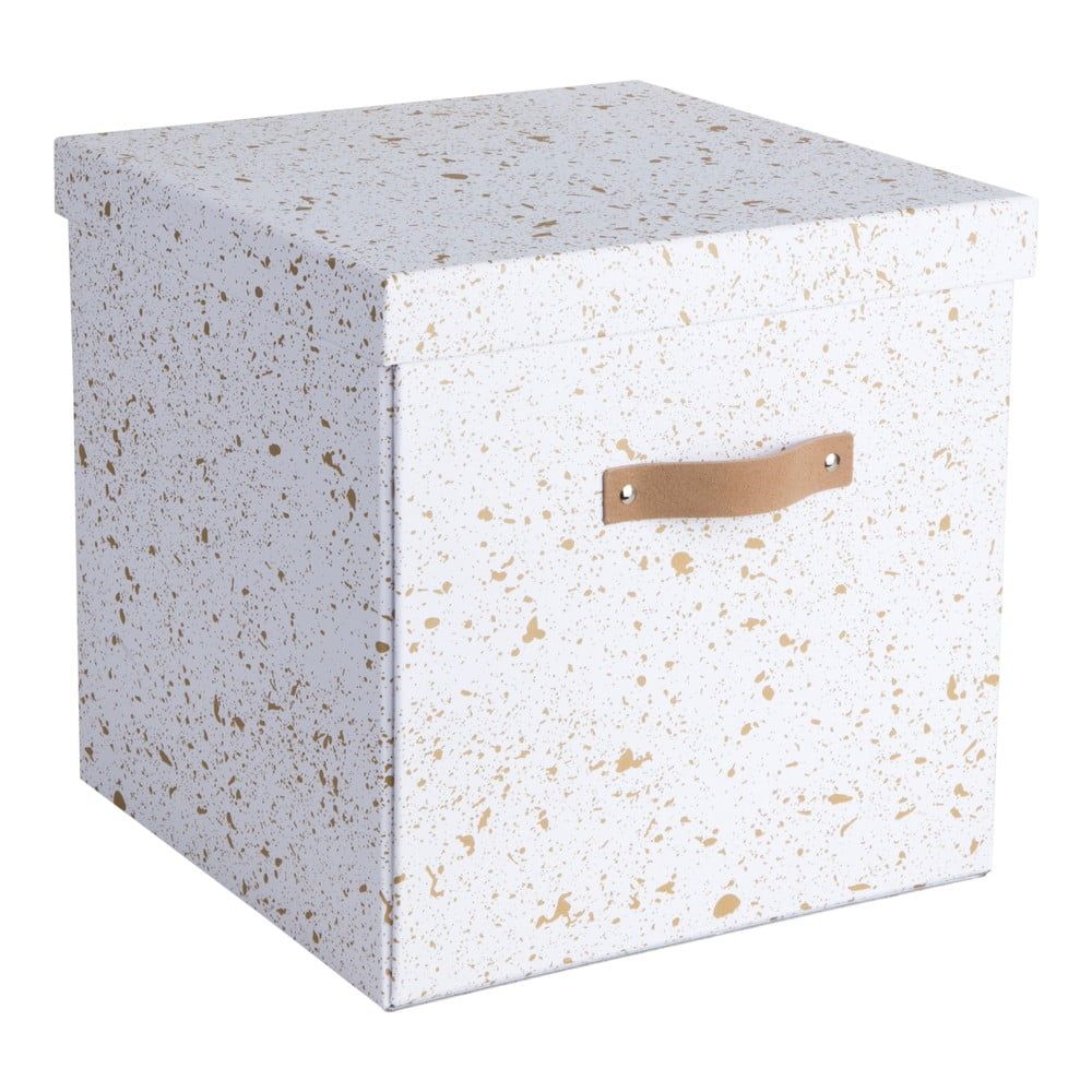 Úložná krabice ve zlato-bílé Bigso Box of Sweden Logan - Bonami.cz