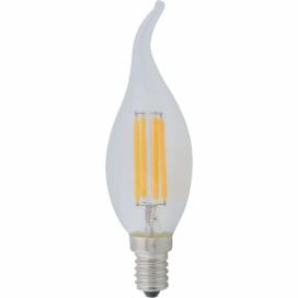 LED žárovka svíčková plamének E14 C35L čirá LED žárovka E14 svíčková 4W C35 teplá 2700K 400LM - 10584 - Globo
