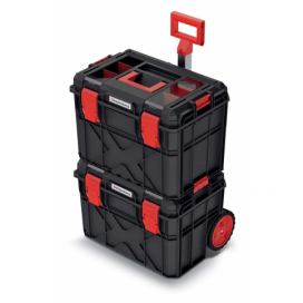 Prosperplast Sada kufrů na nářadí 2 ks XEBLOCCK LOG 54,6 x 38 x 78,5 cm černo-červená