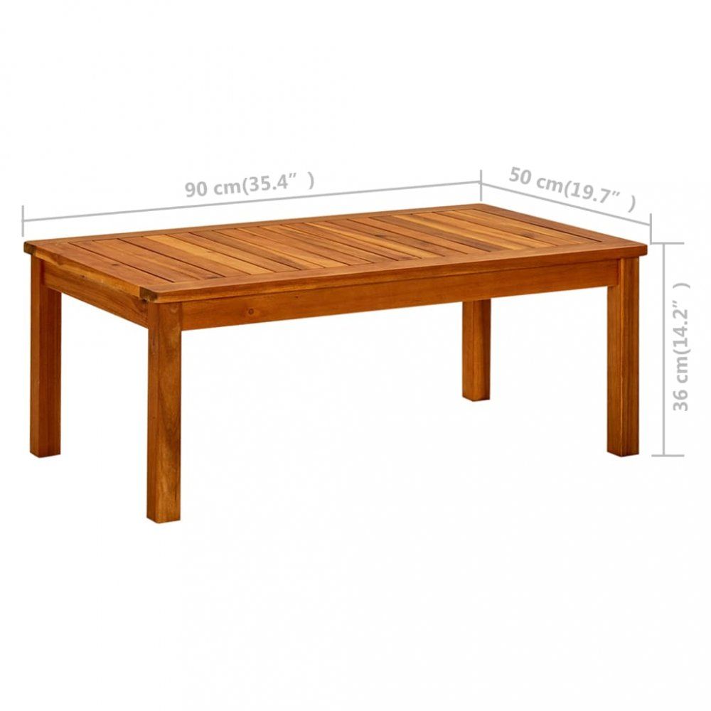 Zahradní konferenční stolek akácie Dekorhome 90x50x36 cm - DEKORHOME.CZ