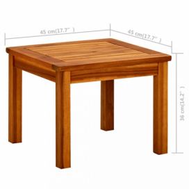 Zahradní konferenční stolek akácie Dekorhome 45x45x36 cm