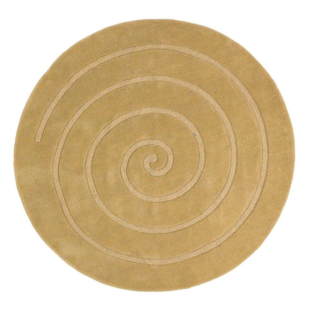Béžový vlněný koberec Think Rugs Spiral, ⌀ 180 cm - Bonami.cz