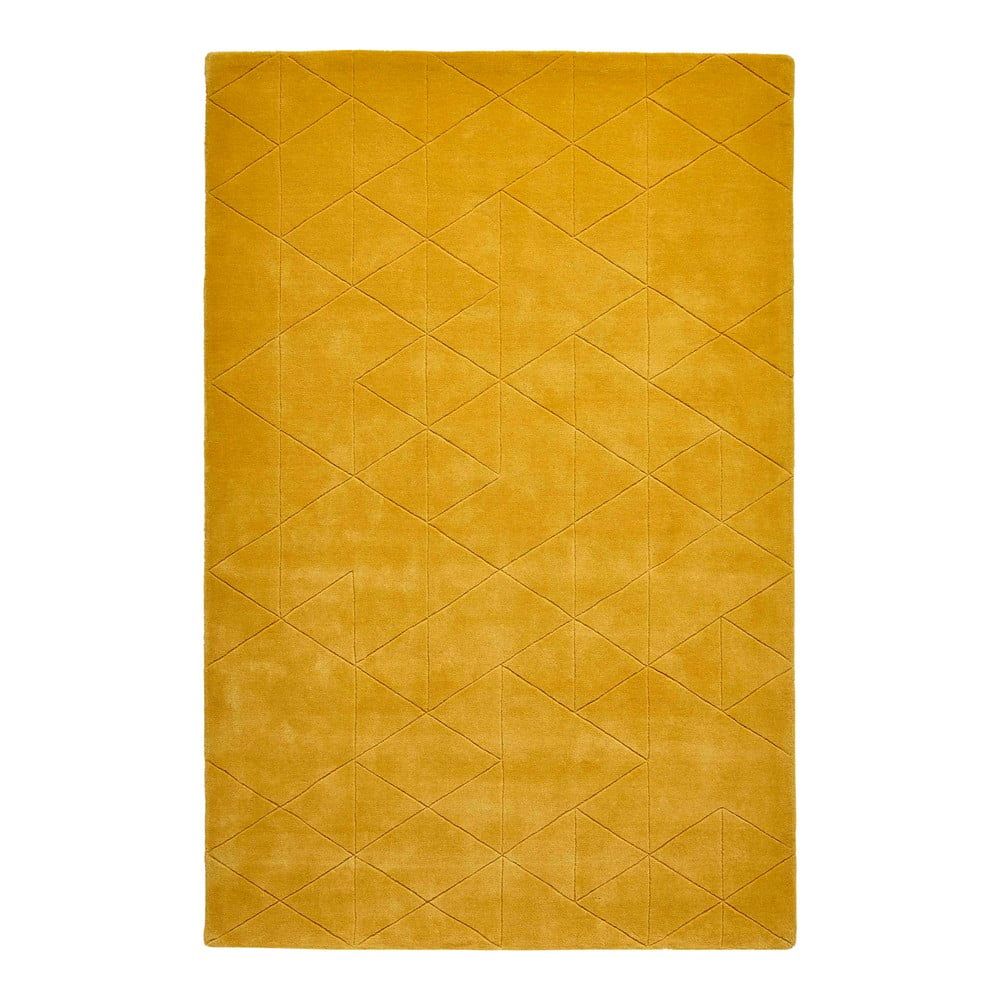 Hořčicově žlutý vlněný koberec Think Rugs Kasbah, 120 x 170 cm - Bonami.cz