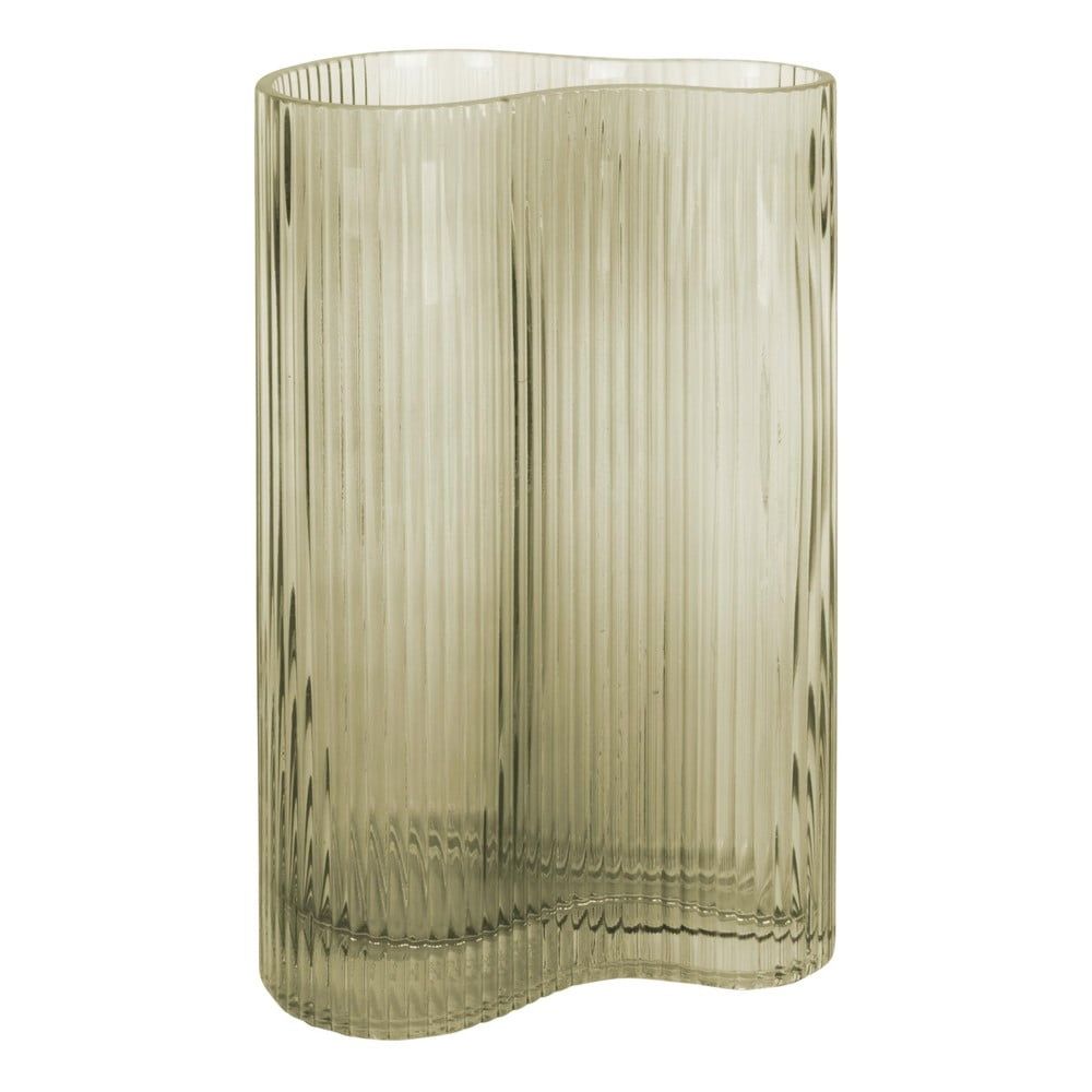 Zelená skleněná váza PT LIVING Wave, výška 27 cm - Bonami.cz