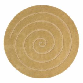 Béžový vlněný koberec Think Rugs Spiral, ⌀ 180 cm Bonami.cz