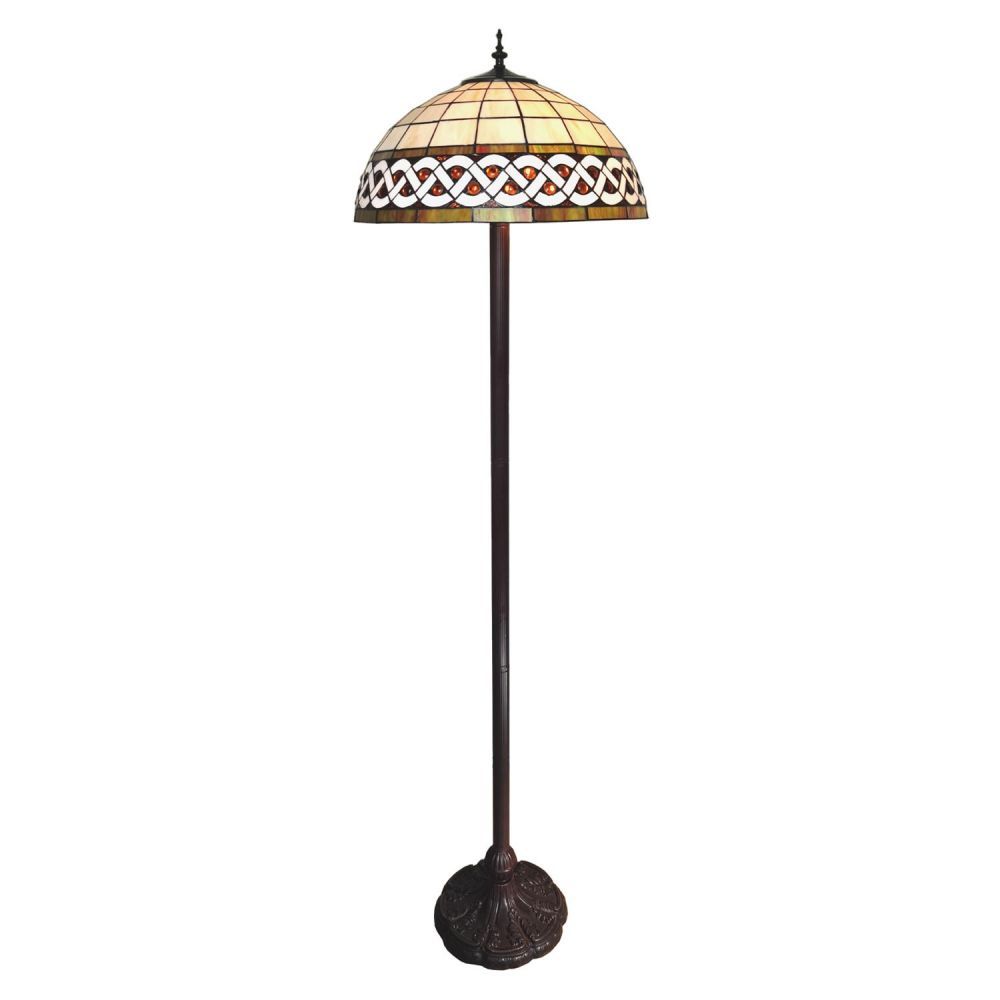 Stojací Tiffany lampa Nancy  - Ø 46*166 cm  Clayre & Eef - LaHome - vintage dekorace
