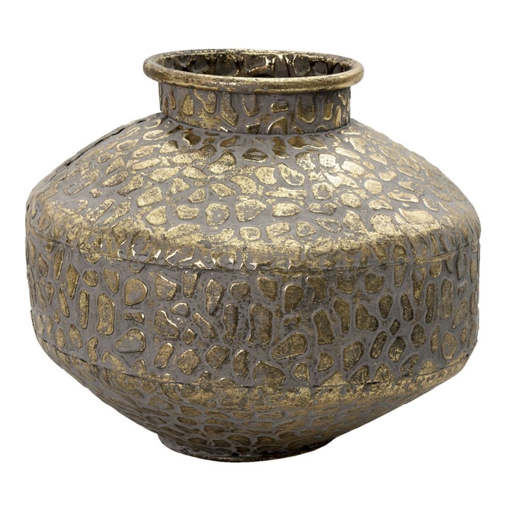 Zlatá antik dekorační váza Gemma - Ø 27*21 cm Clayre & Eef - LaHome - vintage dekorace