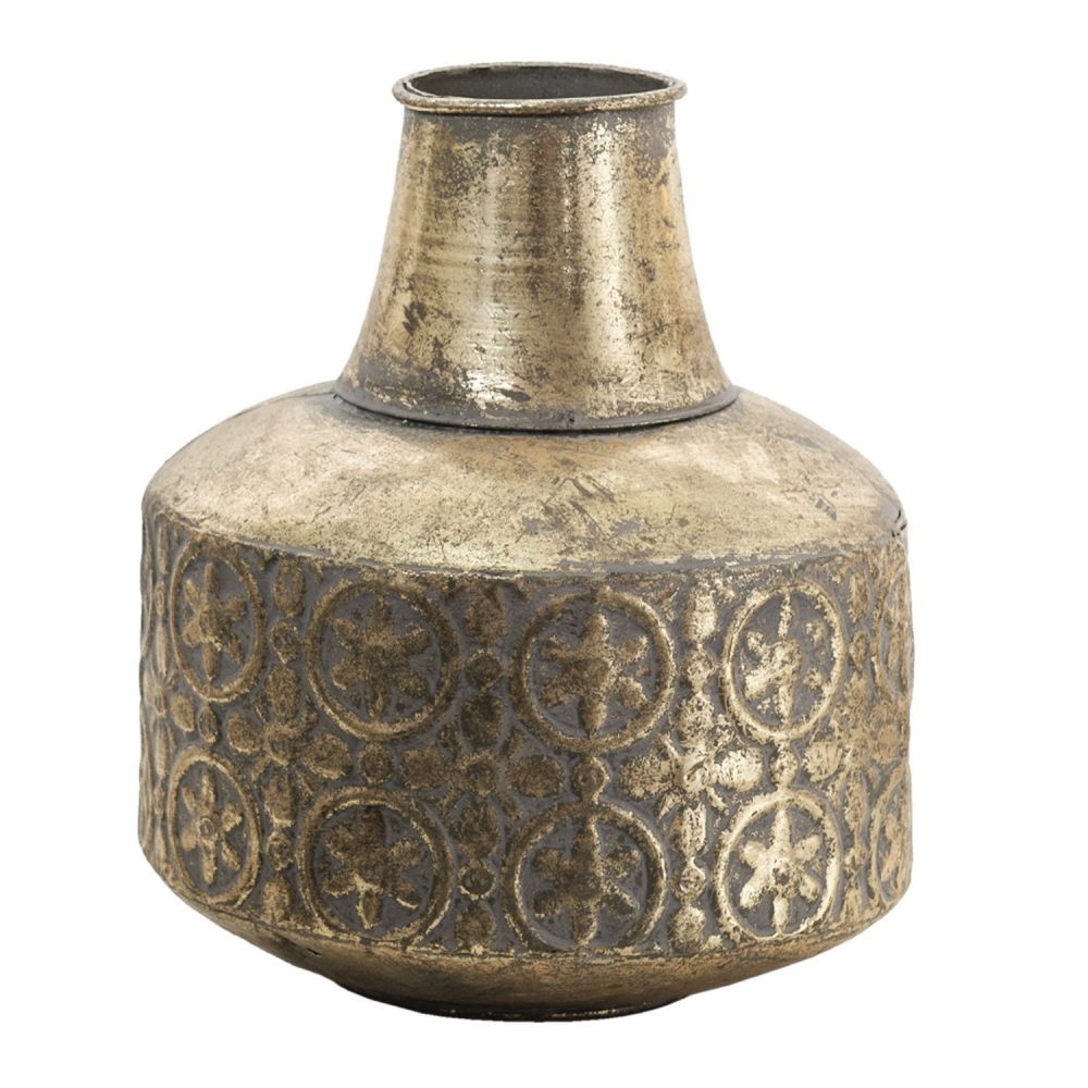 Zlatá antik dekorační váza Vanna - Ø 19*22 cm Clayre & Eef - LaHome - vintage dekorace