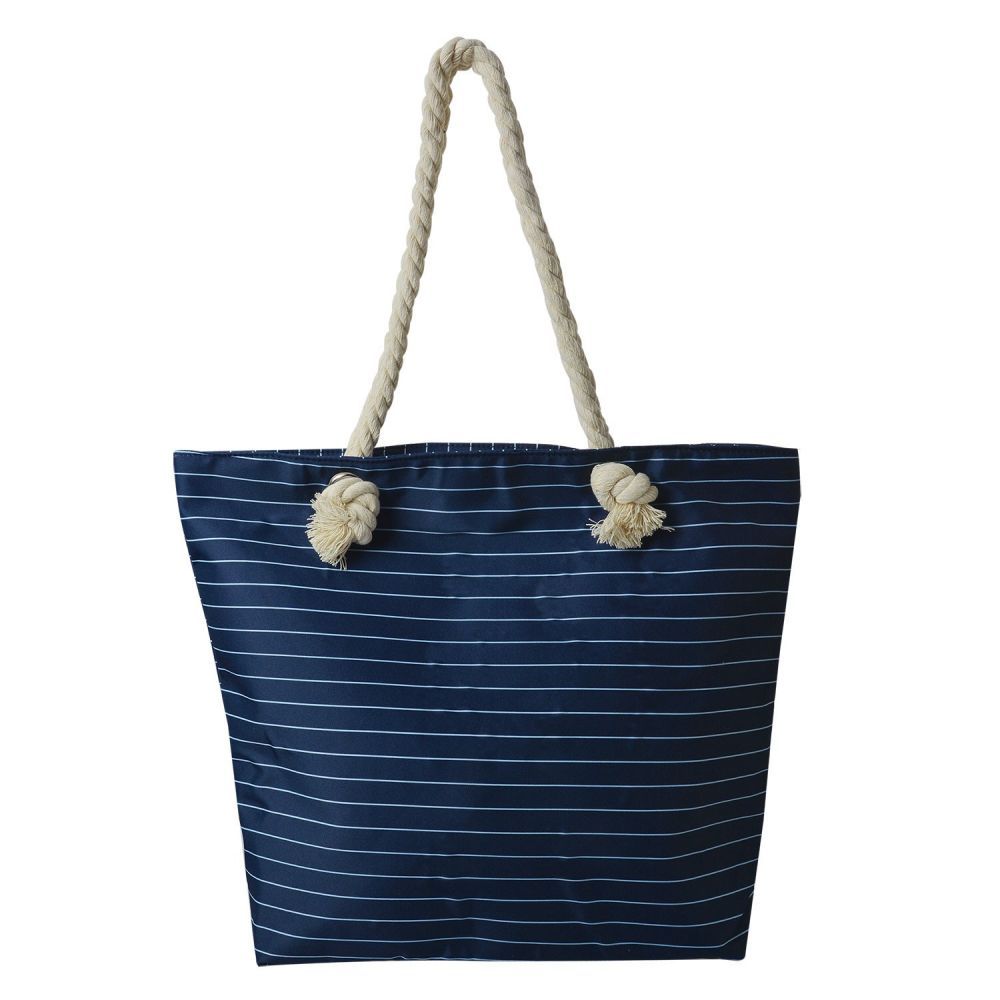 Modro bílá proužkovaná plážová taška - 45*35 cm Clayre & Eef - LaHome - vintage dekorace