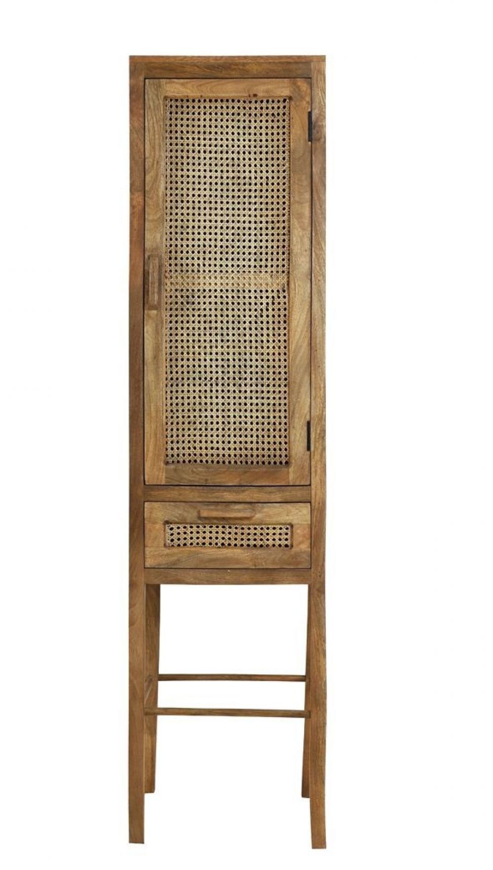 Vysoká dřevěná komoda Nipas s bambusovým výpletem - 45*40*180 cm Light & Living - LaHome - vintage dekorace