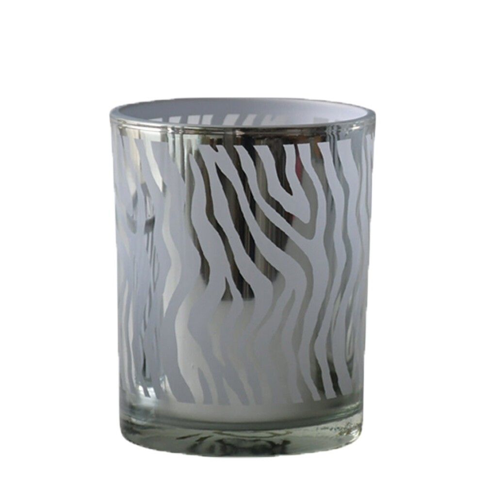 Stříbrný svícen Zebras s motivem zebry - 10*10*12,5cm Mars & More - LaHome - vintage dekorace