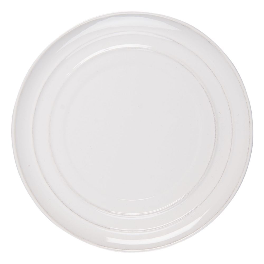 Bílý vroubkovaný talíř Romantic Intense - Ø 28*3 cm Clayre & Eef - LaHome - vintage dekorace
