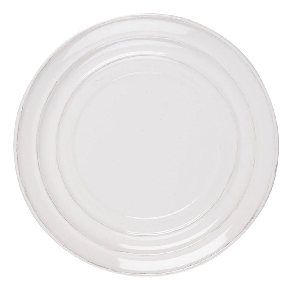 Dezertní bílý vroubkovaný talíř Romantic Intense - Ø 22*2 cm Clayre & Eef - LaHome - vintage dekorace