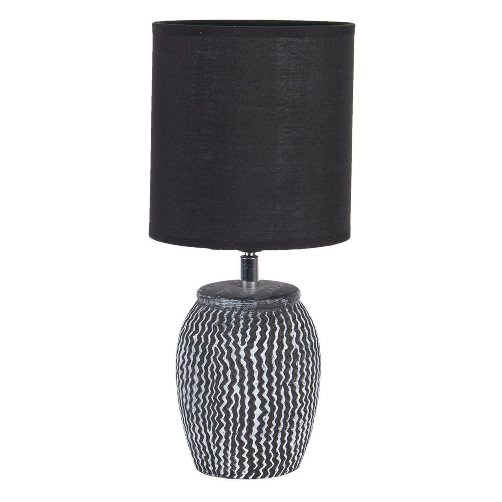 Zlato černá stolní lampa Valentina - Ø 28*51 cm E27/max 60W Clayre & Eef - LaHome - vintage dekorace