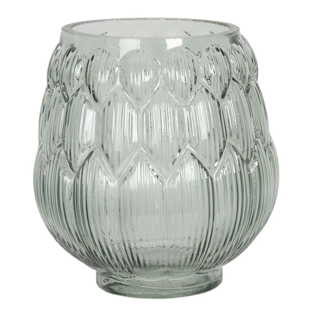 Transparentní skleněná váza Rodo - Ø 14*16 cm Clayre & Eef - LaHome - vintage dekorace