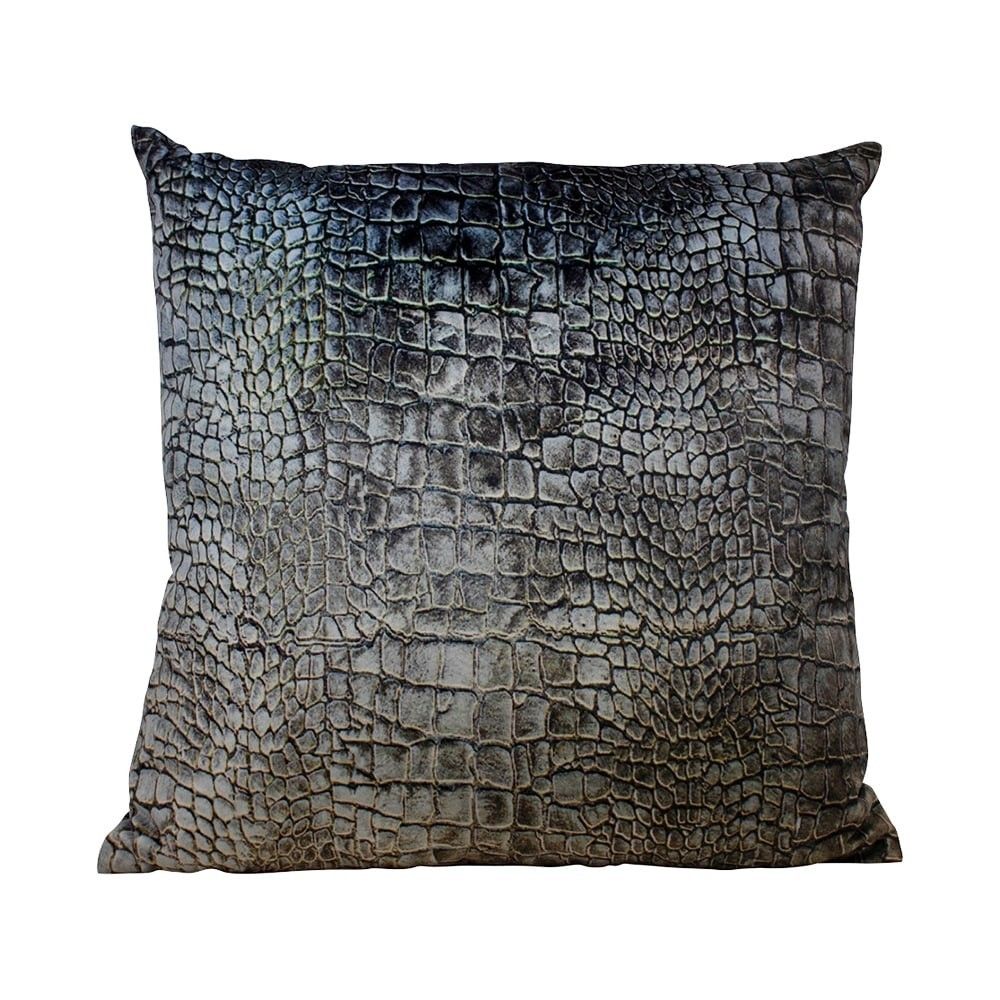 Sametový polštář s motivem krokodýlí kůže - 45*45*10cm Mars & More - LaHome - vintage dekorace