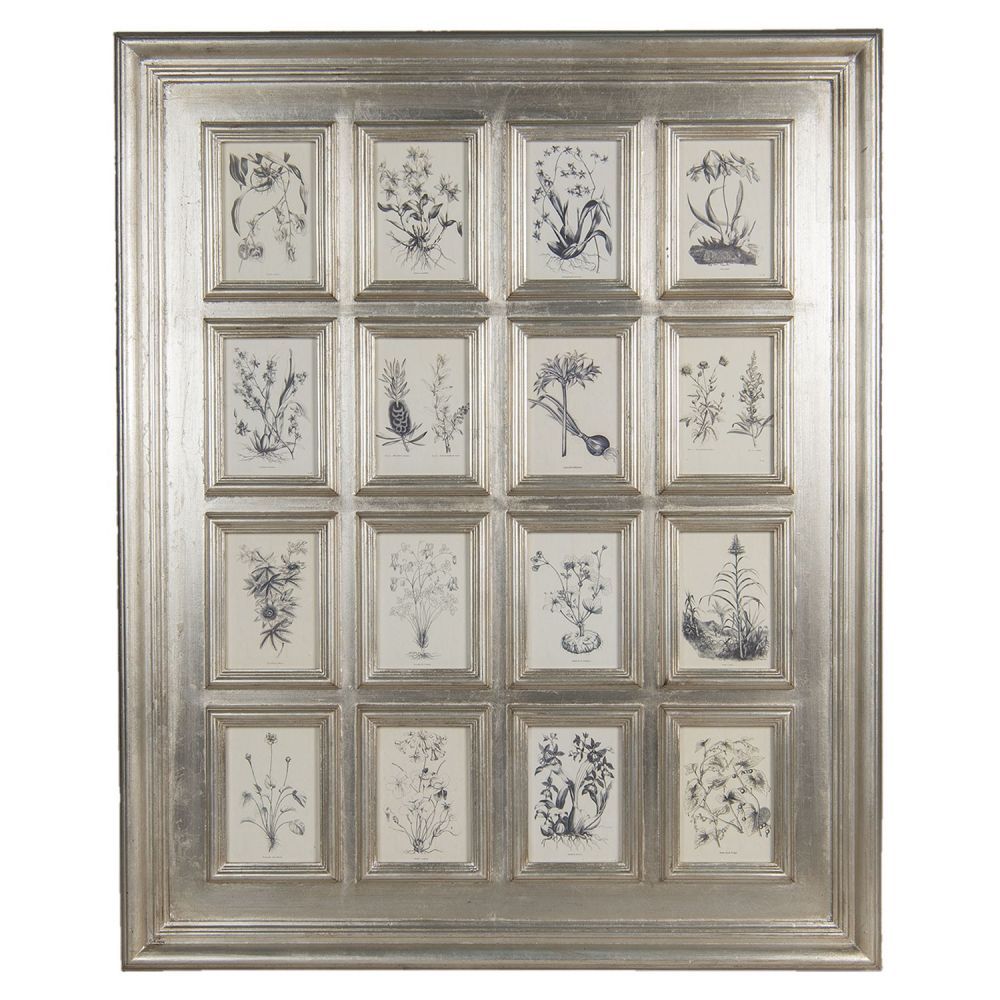 Stříbrný dekorativní fotorámeček s 16 okýnky - 90*4*110 cm / 13*18 cm  Clayre & Eef - LaHome - vintage dekorace
