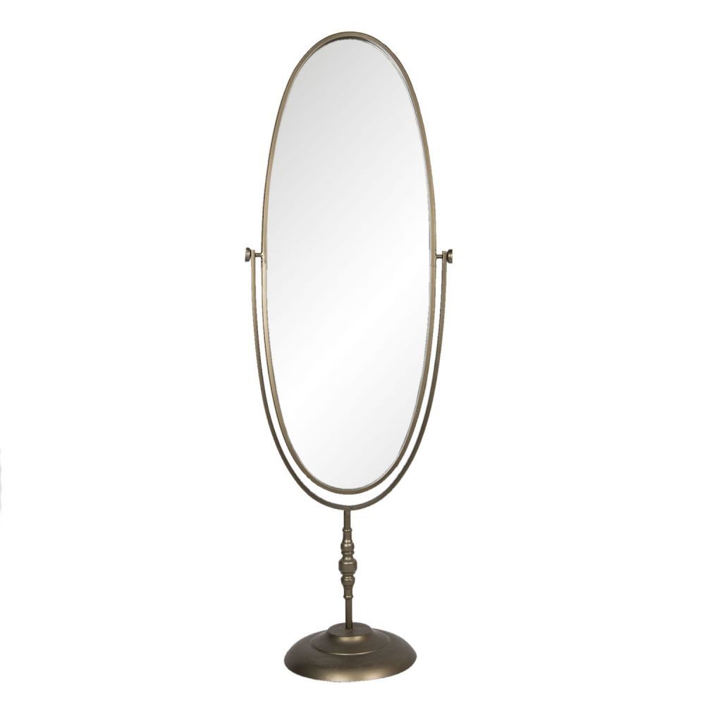 Velké stojací vintage zrcadlo ve zlatém rámu Desiree - 48*33*150 cm Clayre & Eef - LaHome - vintage dekorace