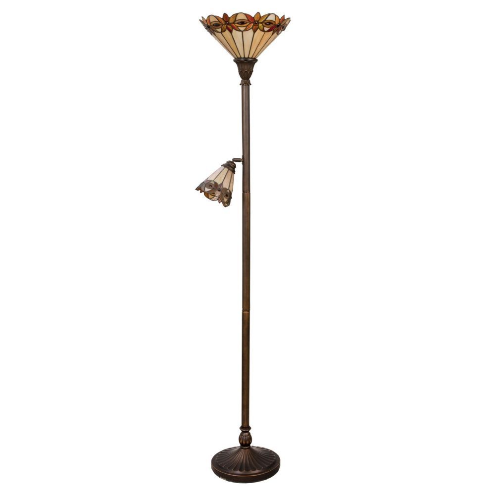 Stojací lampa Tiffany Sarah - Ø 35 / Ø 14*176 cm  Clayre & Eef - LaHome - vintage dekorace