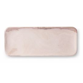 Luxusní růžový mramorový podnos  Marble pink - 30*12*1,5cm   HKLIVING