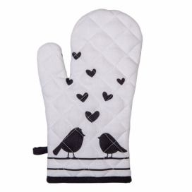 Chňapka - rukavice s ptáčky Love Birds - 18*30 cm Clayre & Eef